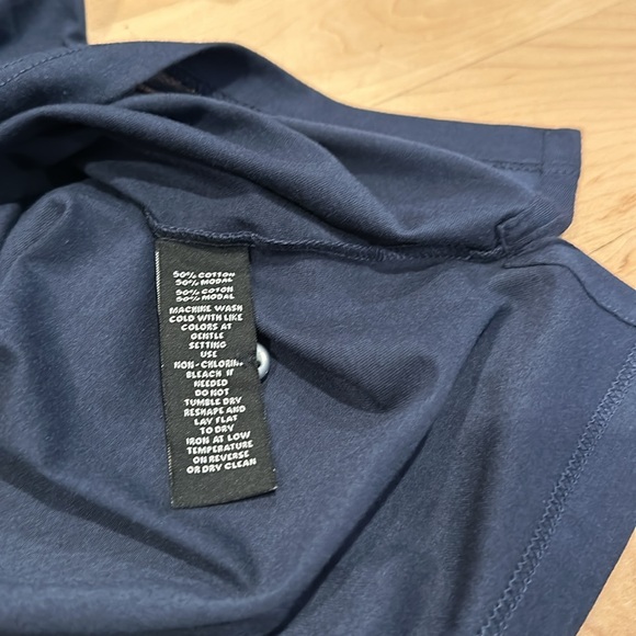 Saks Fifth Avenue Polo Shirt in Navy Blue - Picture 4 of 4